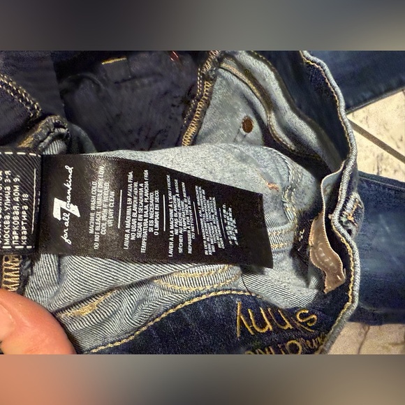 7 For All Mankind Women's Skinny Jeans - Dark Blue - b(laire) authentic - Picture 6 of 7